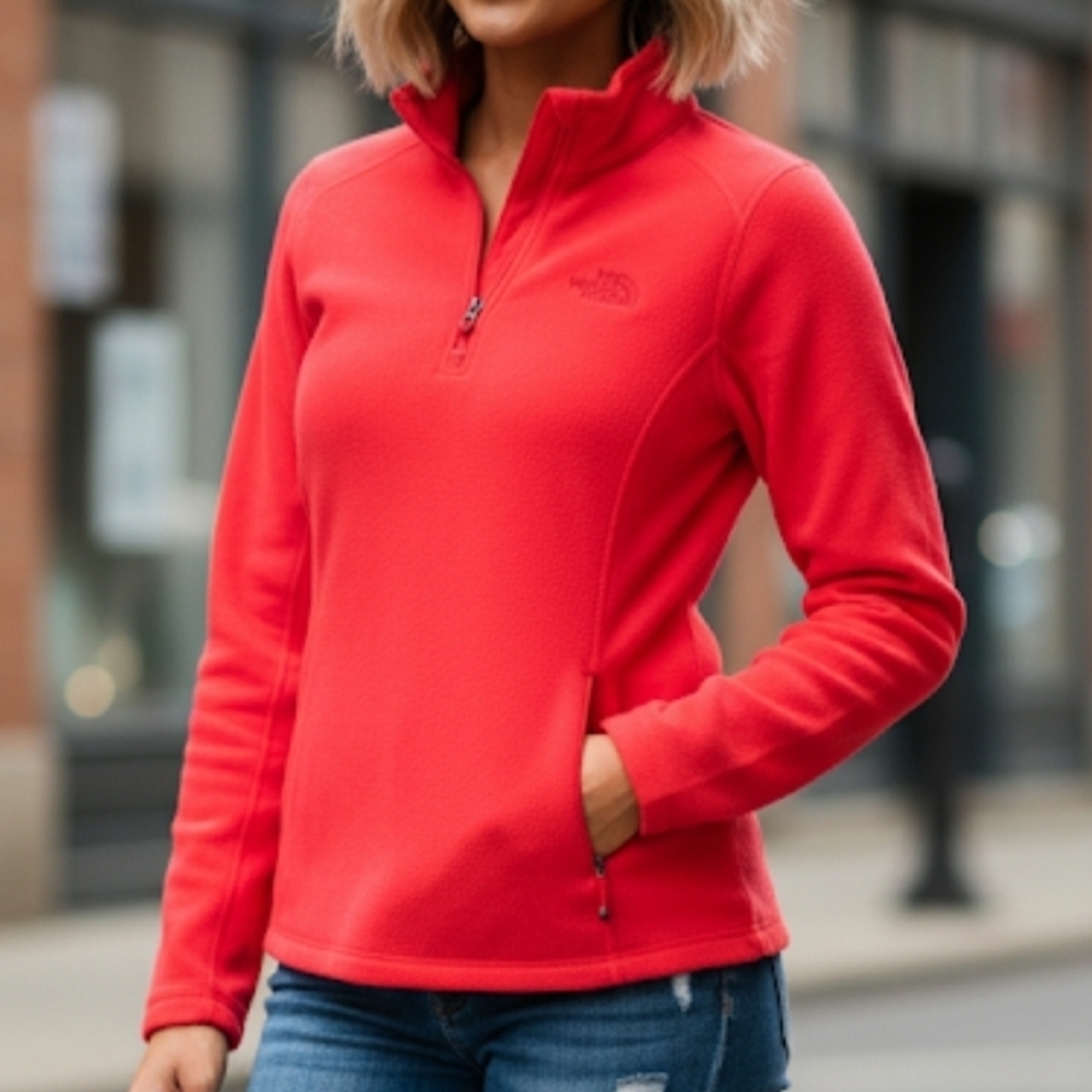 Quarter Zip Fleece Jacket Hot Pink 0